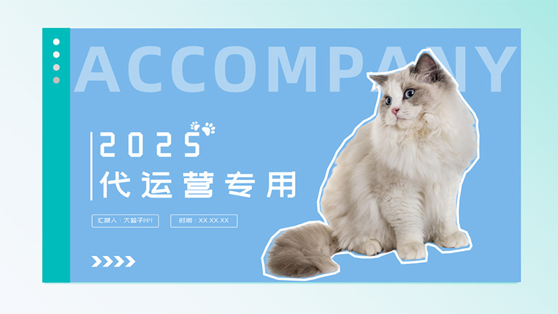 [宠物猫]代运营PPT模版83