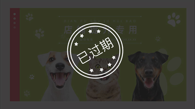 宠物用品猫狗天猫店铺提升PPT模板No.82